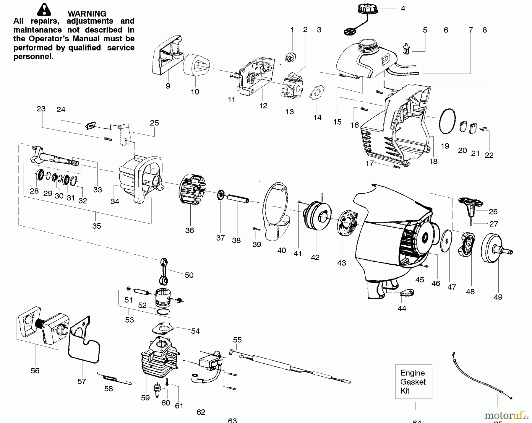 Poulan / Weed Eater Motorsensen, Trimmer PP136 - Poulan Pro String Trimmer Engine