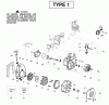 Poulan / Weed Eater PPB2000 (Type 1) - Poulan Pro Blower Ersatzteile Engine Type 1