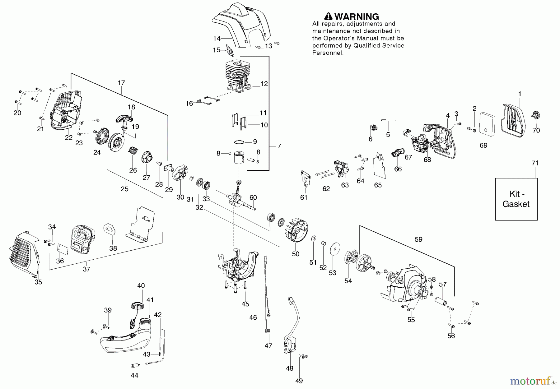 Poulan / Weed Eater Motorsensen, Trimmer PP333 - Poulan Pro String Trimmer Engine