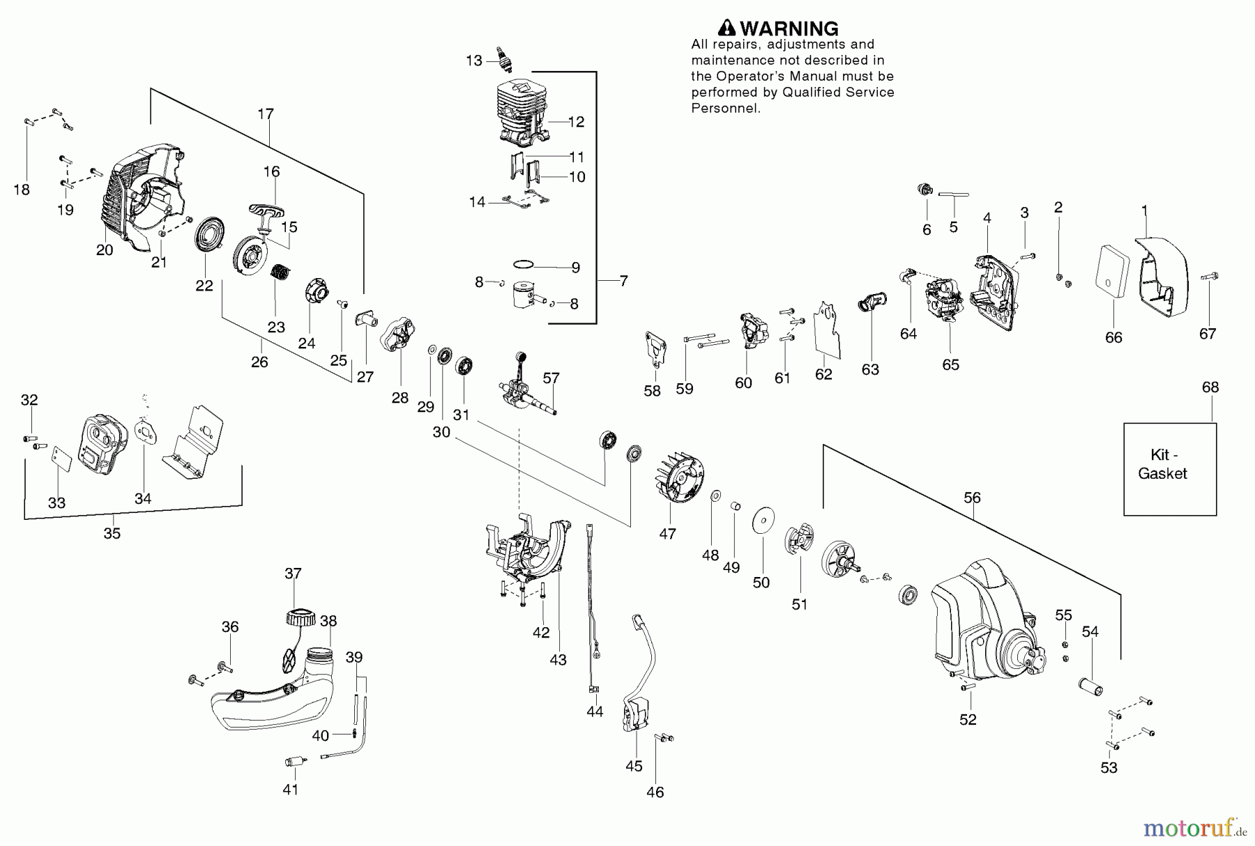 Poulan / Weed Eater Motorsensen, Trimmer PP335 - Poulan Pro String Trimmer Engine