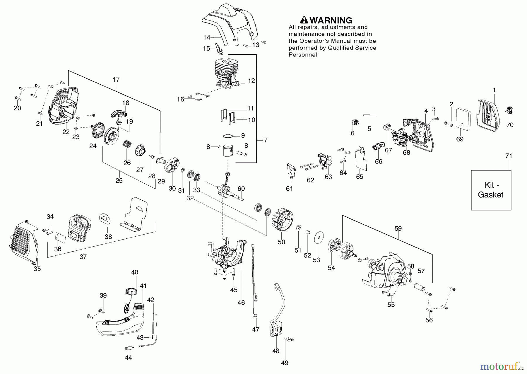 Poulan / Weed Eater Motorsensen, Trimmer PP338PT - Poulan Pro String Trimmer Engine