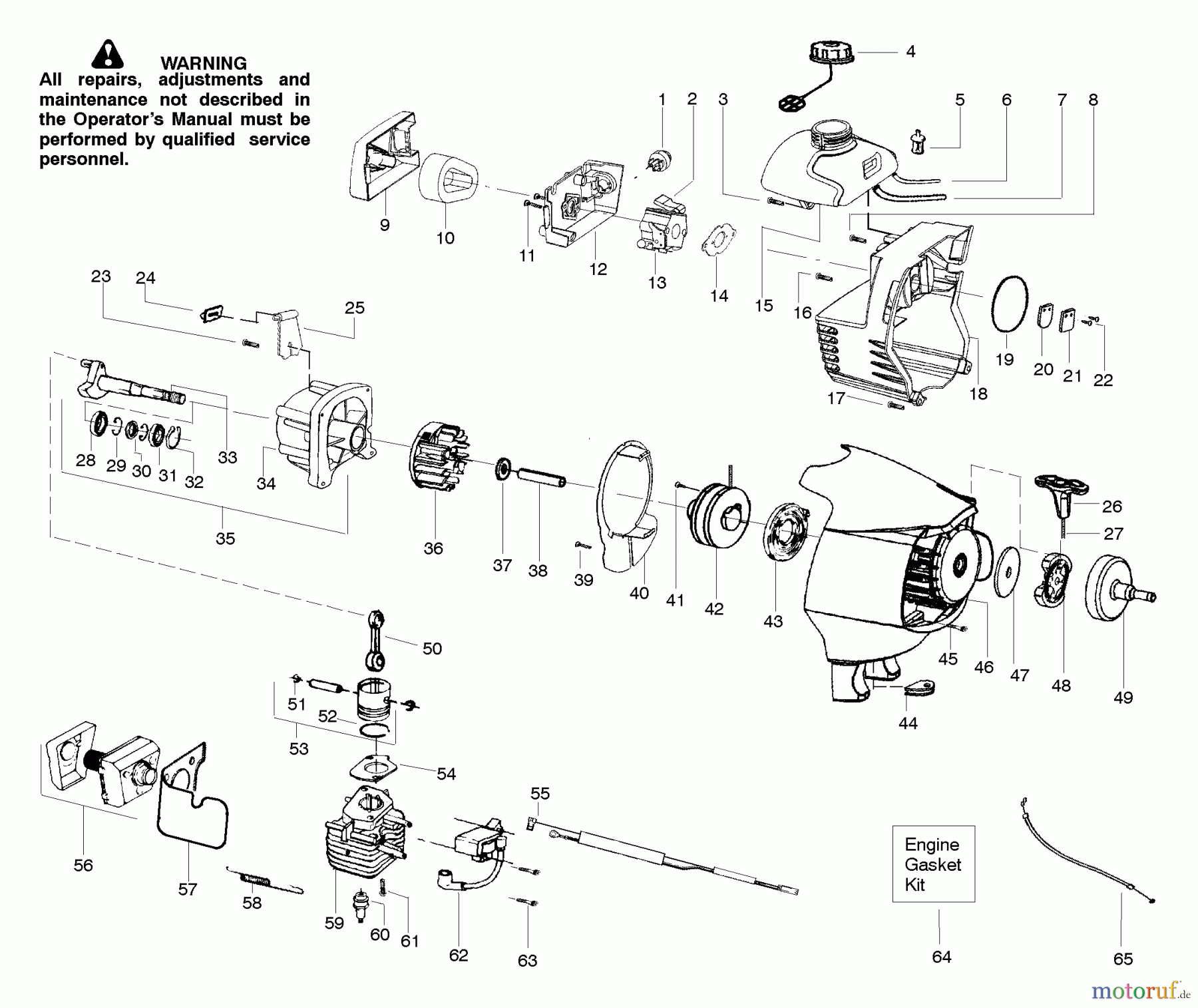 Poulan / Weed Eater Motorsensen, Trimmer PPB200 - Poulan Pro String Trimmer Engine Assembly