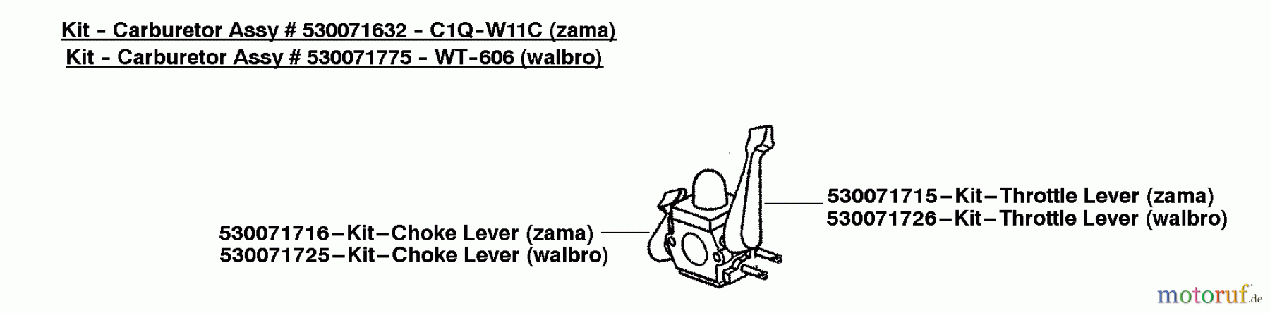 Poulan / Weed Eater Bläser / Sauger / Häcksler / Mulchgeräte PPB2000 (Type 2) - Poulan Pro Blower Kit - Carburetor Assy
