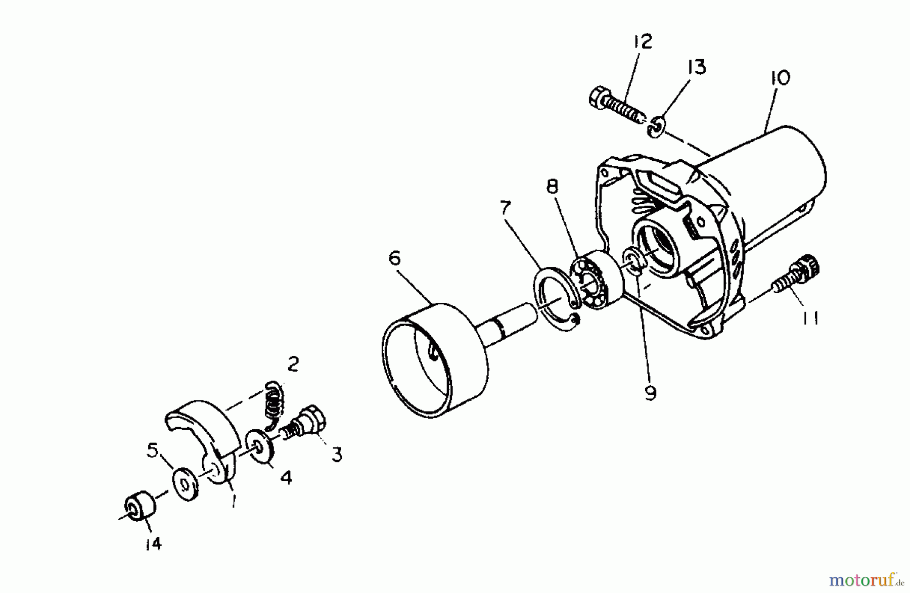Poulan / Weed Eater Motorsensen, Trimmer PPC22 - Poulan Pro String Trimmer CLUTCH ASSEMBLY # 217012S