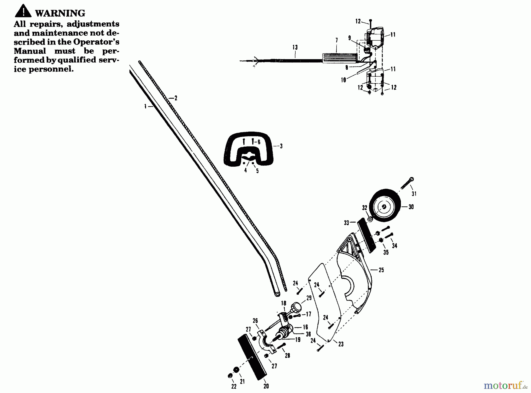 Poulan / Weed Eater Motorsensen, Trimmer PPC25E - Poulan Pro String Trimmer DRIVE SHAFT & BLADE ASSEMBLY