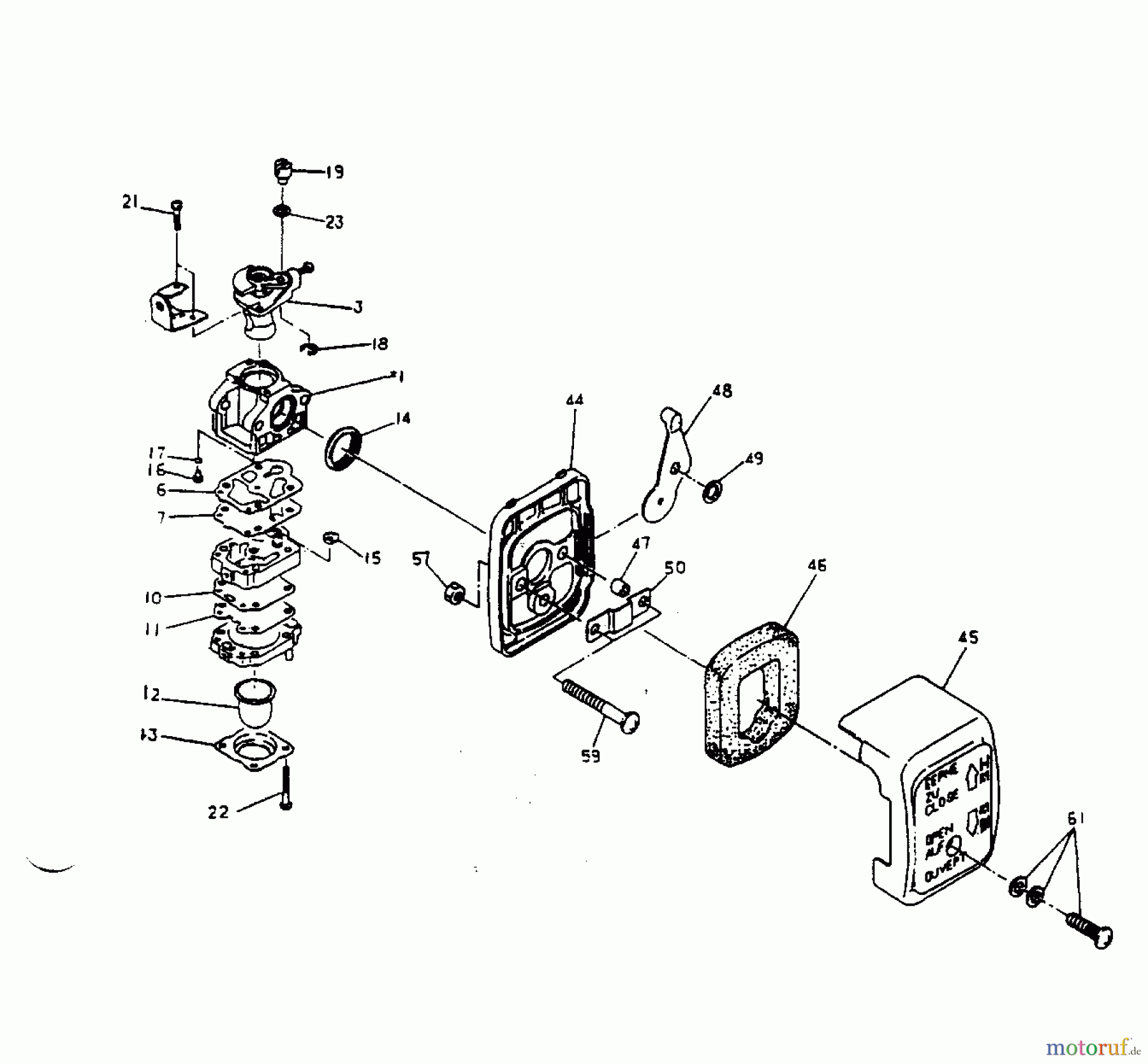 Poulan / Weed Eater Motorsensen, Trimmer PPC22 - Poulan Pro String Trimmer CARBURETOR & AIR CLEANER #216831S, & 216832S