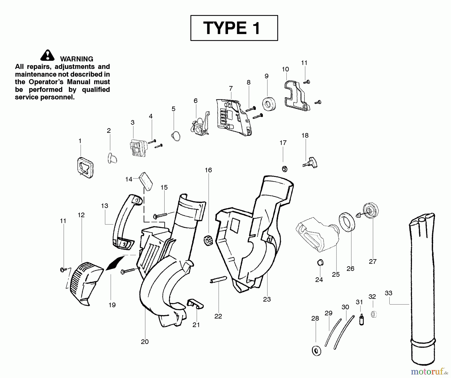 Poulan / Weed Eater Bläser / Sauger / Häcksler / Mulchgeräte PPB2000LE (Type 1) - Poulan Pro Blower Handle & Blower Assembly