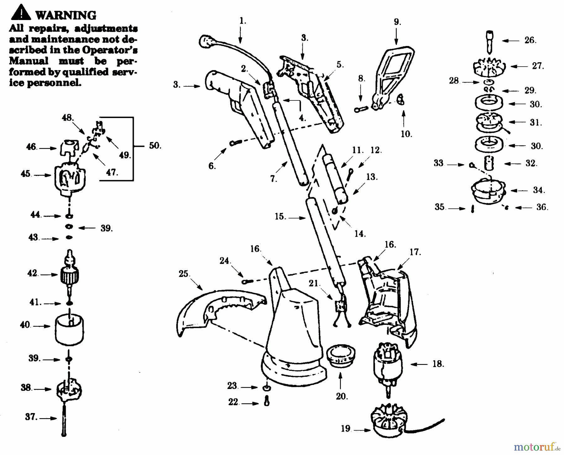 Poulan / Weed Eater Motorsensen, Trimmer PT160-00 - Paramount Electric Trimmer TRIMMER/BRUSHCUTTER ASSEMBLY