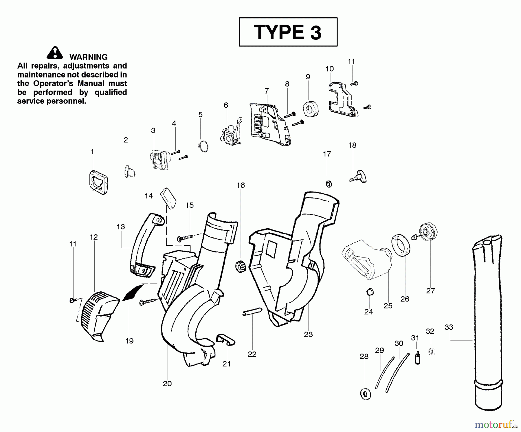 Poulan / Weed Eater Bläser / Sauger / Häcksler / Mulchgeräte PPB2000LE (Type 3) - Poulan Pro Blower Handle & Blower Assembly