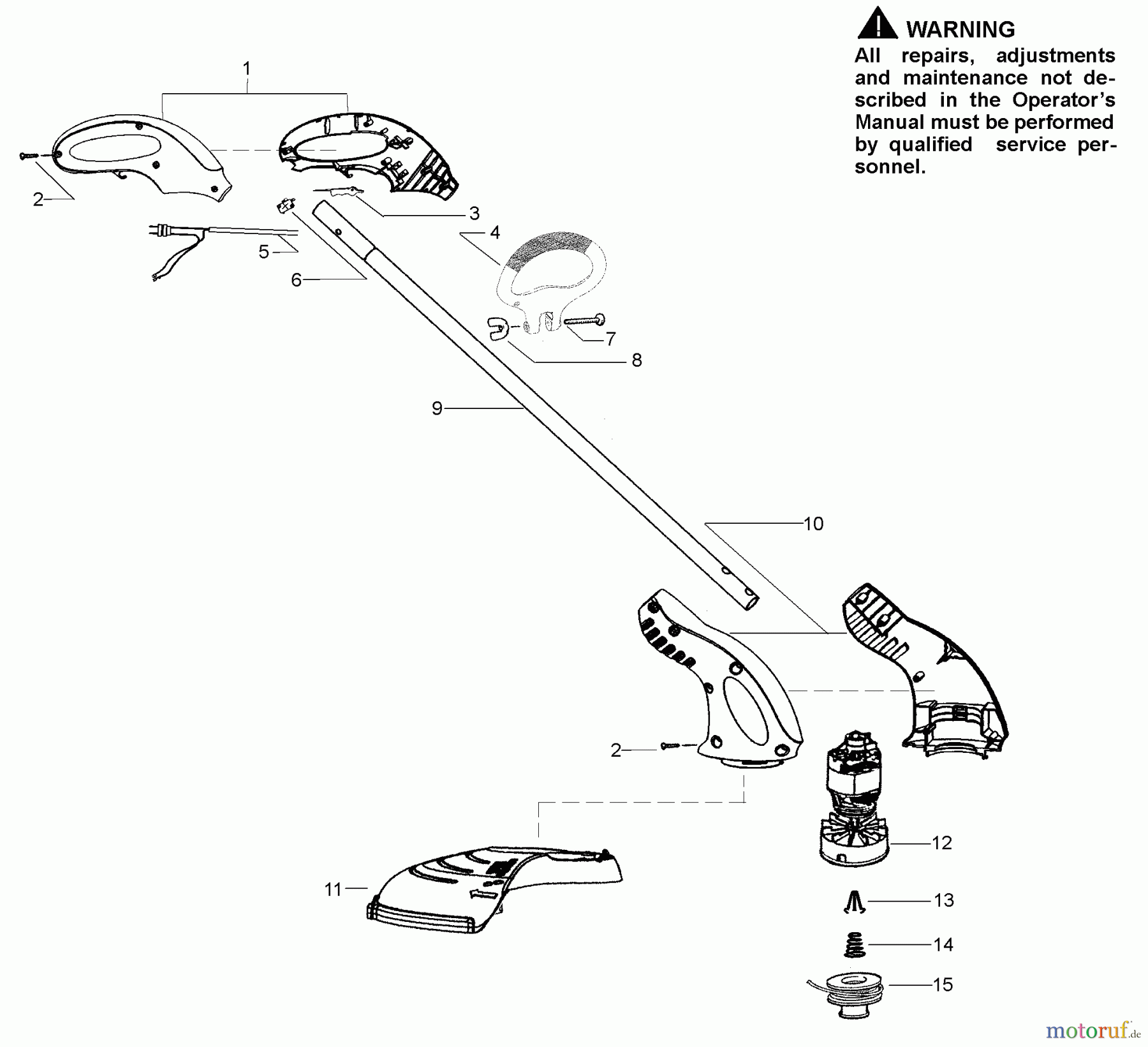 Poulan / Weed Eater Motorsensen, Trimmer RT110 - Weed Eater Electric Trimmer Product Complete