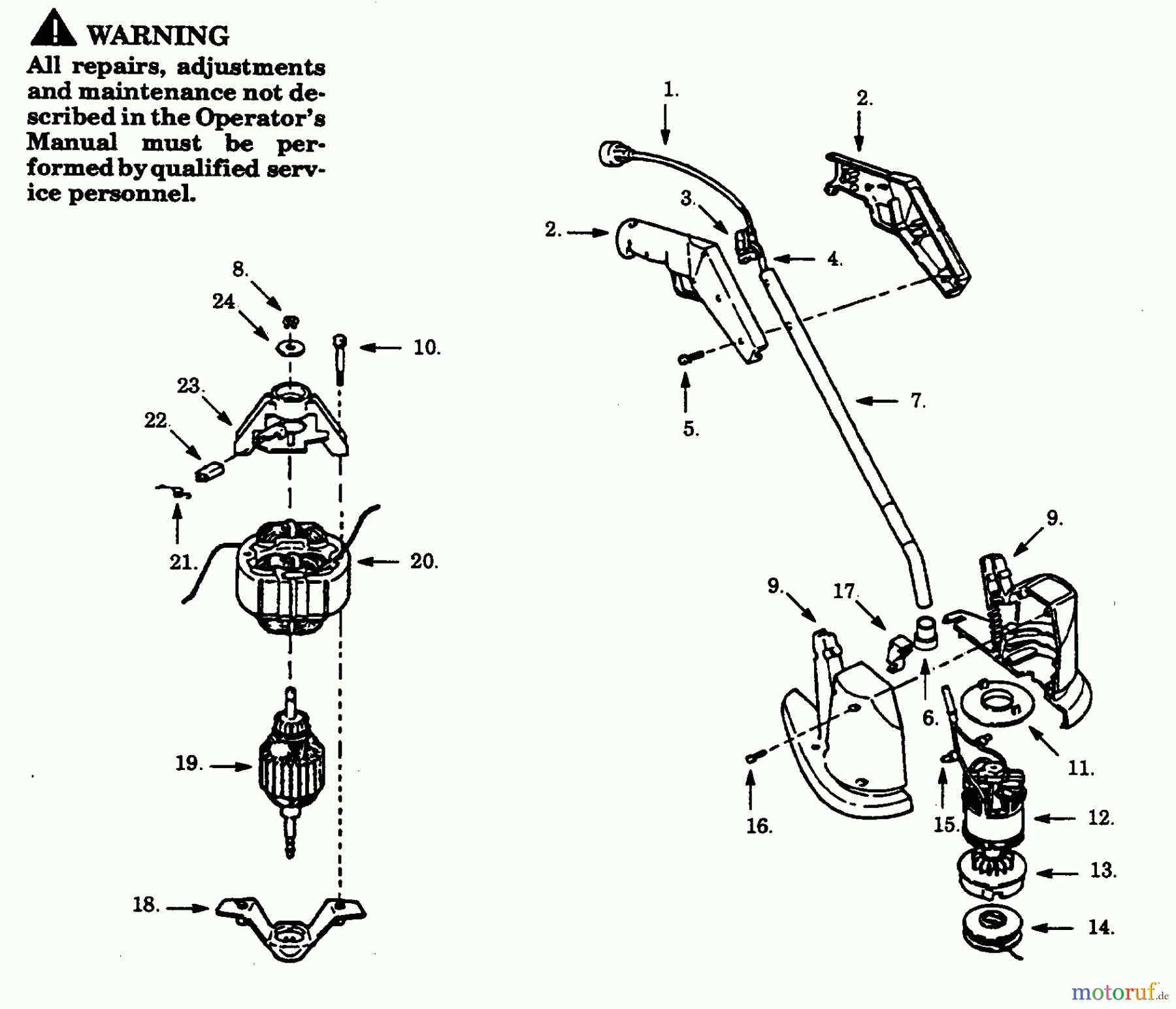 Poulan / Weed Eater Motorsensen, Trimmer SK80C-02 - Paramount Electric Trimmer TRIMMER ASSEMBLY