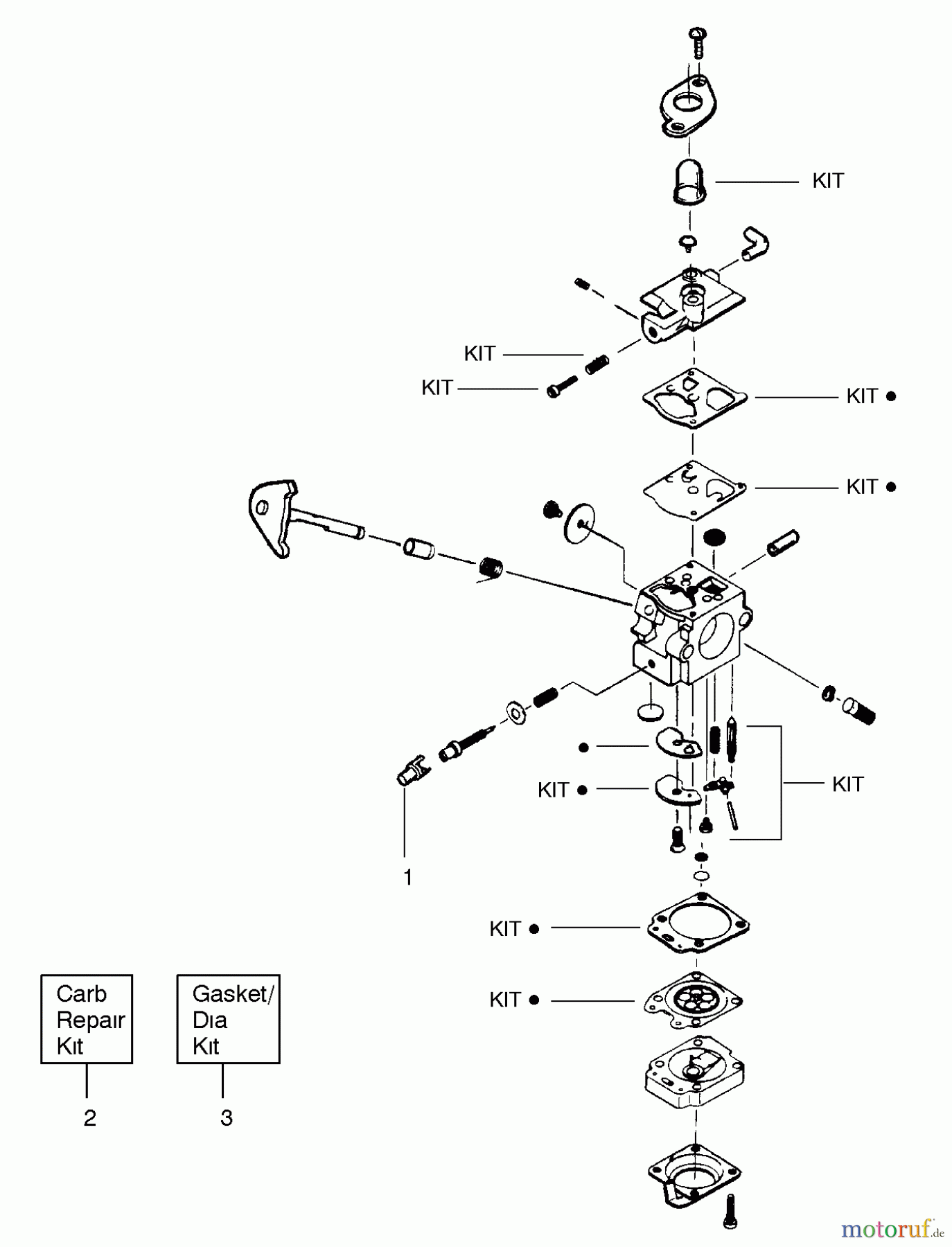 Poulan / Weed Eater Motorsensen, Trimmer SST - Weed Eater Featherlite String Trimmer Carburetor Assembly P/N 530069754