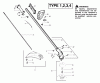 Poulan / Weed Eater SST25 (Type 3) - Weed Eater Featherlite HO String Trimmer Ersatzteile Handle & Shaft Assembly
