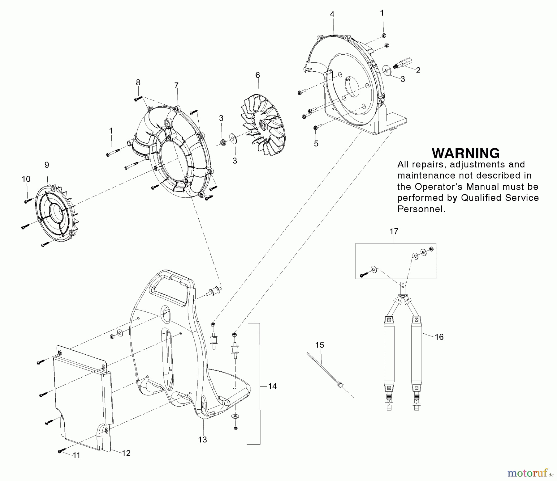 Poulan / Weed Eater Bläser / Sauger / Häcksler / Mulchgeräte PPBP30 - Poulan Pro Blower Blower Assembly
