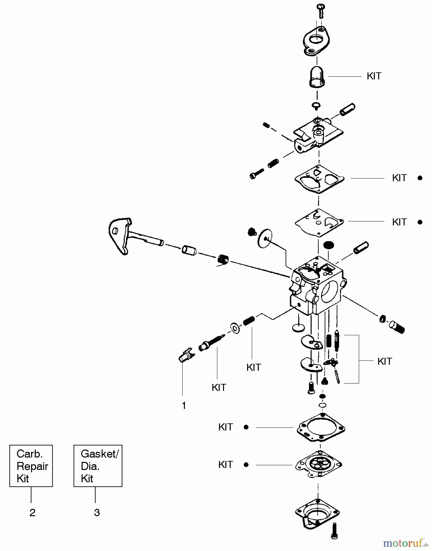 Poulan / Weed Eater Motorsensen, Trimmer TE400CXL (Type 4) - Weed Eater String Trimmer Carburetor Type 1-5