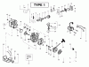 Poulan / Weed Eater TE450CXL (Type 1) - Poulan String Trimmer Ersatzteile Engine Assembly Type 1