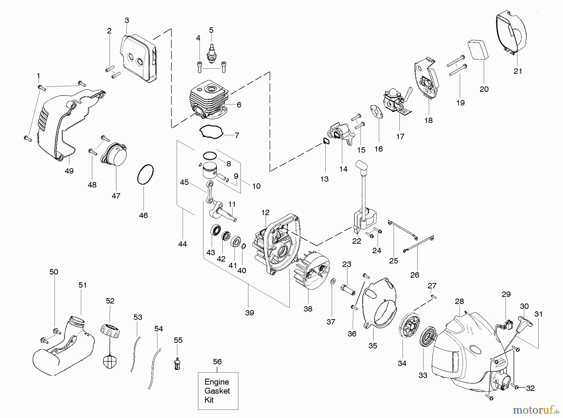 Poulan / Weed Eater Motorsensen, Trimmer TE475 - Weed Eater String Trimmer Engine