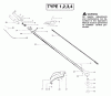 Poulan / Weed Eater TE500CXL (Type 4) - Weed Eater String Trimmer Ersatzteile Handle & Shaft Assembly