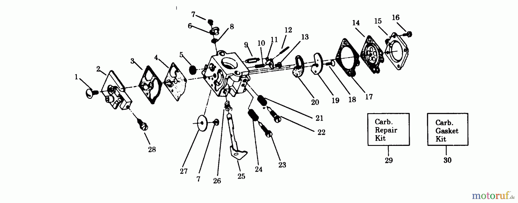 Poulan / Weed Eater Motorsensen, Trimmer XR-125 - Weed Eater String Trimmer CARBURETOR