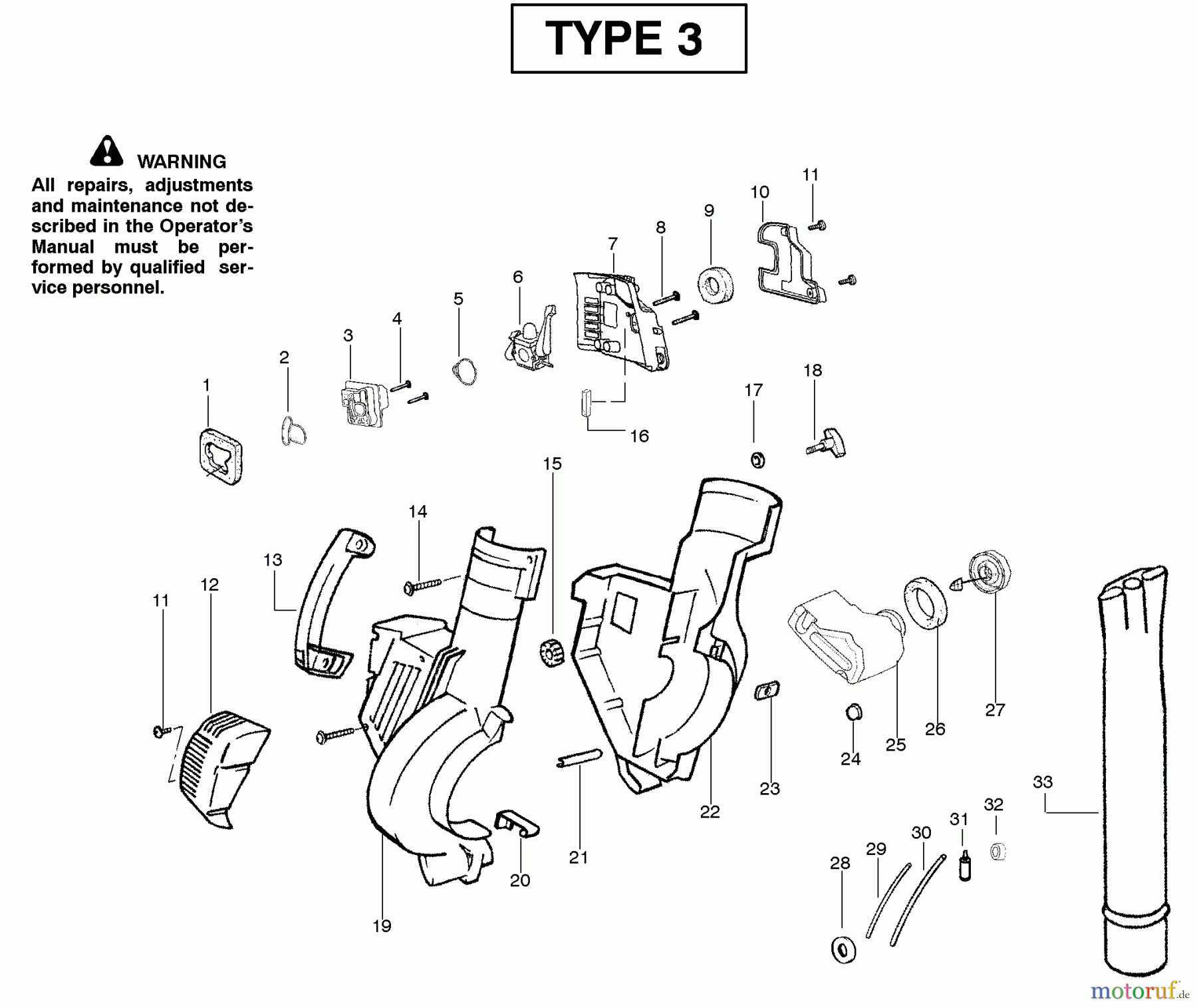 Poulan / Weed Eater Bläser / Sauger / Häcksler / Mulchgeräte PPBVM200 (Type 3) - Poulan Pro Blower Handle, Chassis & Blower Assembly Type 3