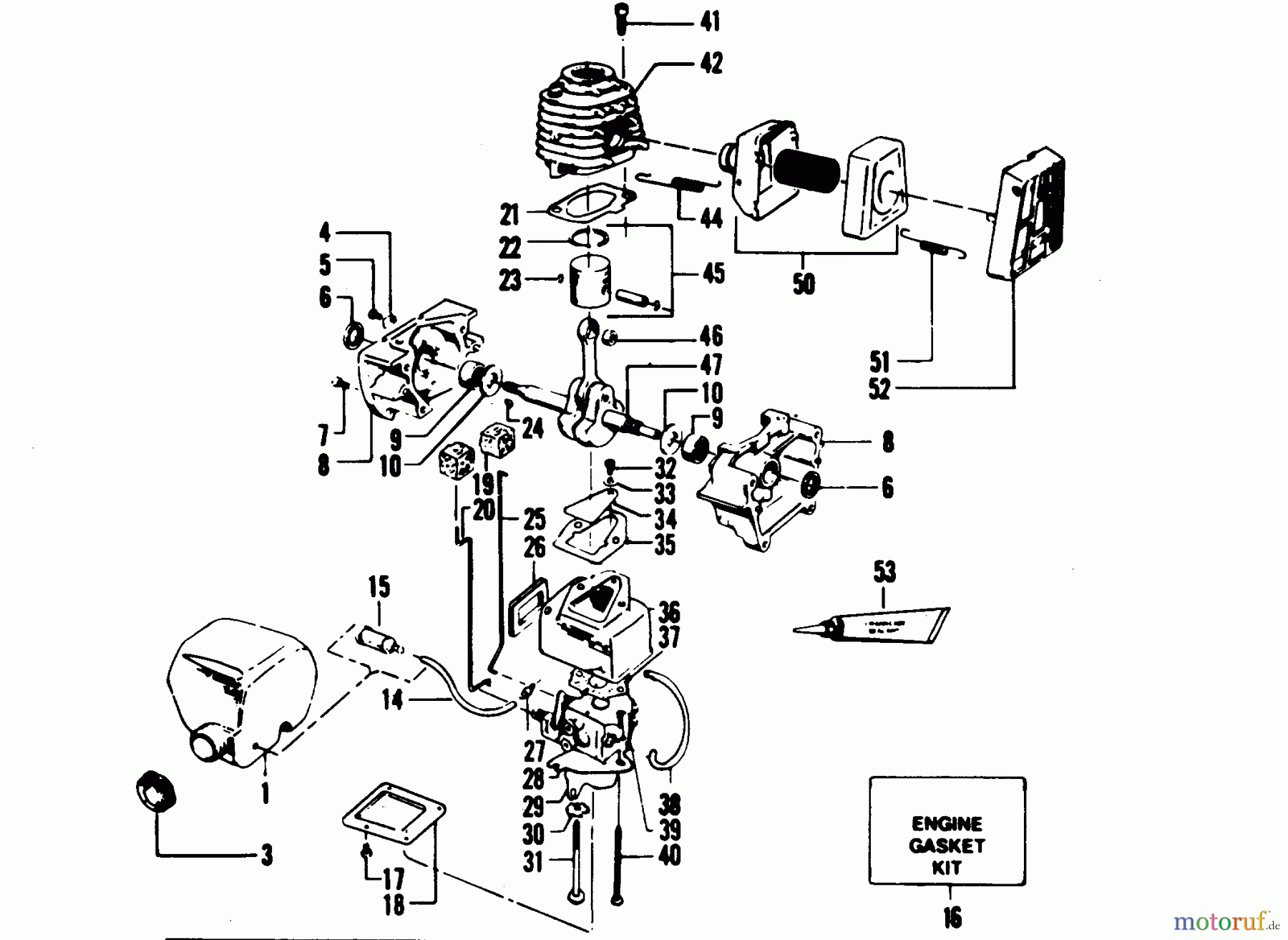  Poulan / Weed Eater Motorsensen, Trimmer XR-50A - Weed Eater String Trimmer POWER UNIT