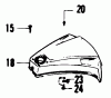 Poulan / Weed Eater XR-50 - Weed Eater String Trimmer Ersatzteile SHIELD ASSEMBLY & LINE LIMITERS - PREVIOUS STYLES