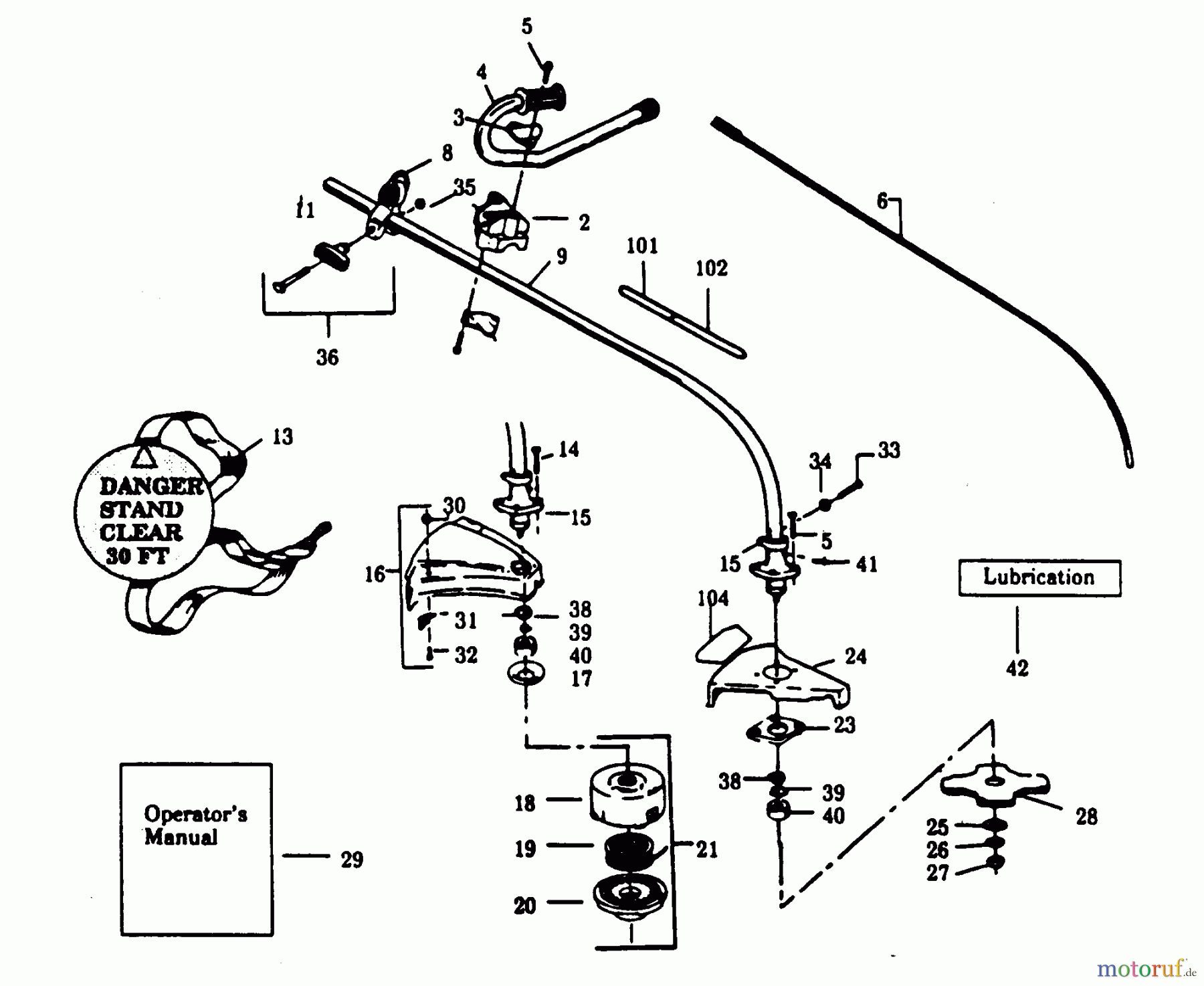 Poulan / Weed Eater Motorsensen, Trimmer XR-88 - Weed Eater String Trimmer LOWER UNIT