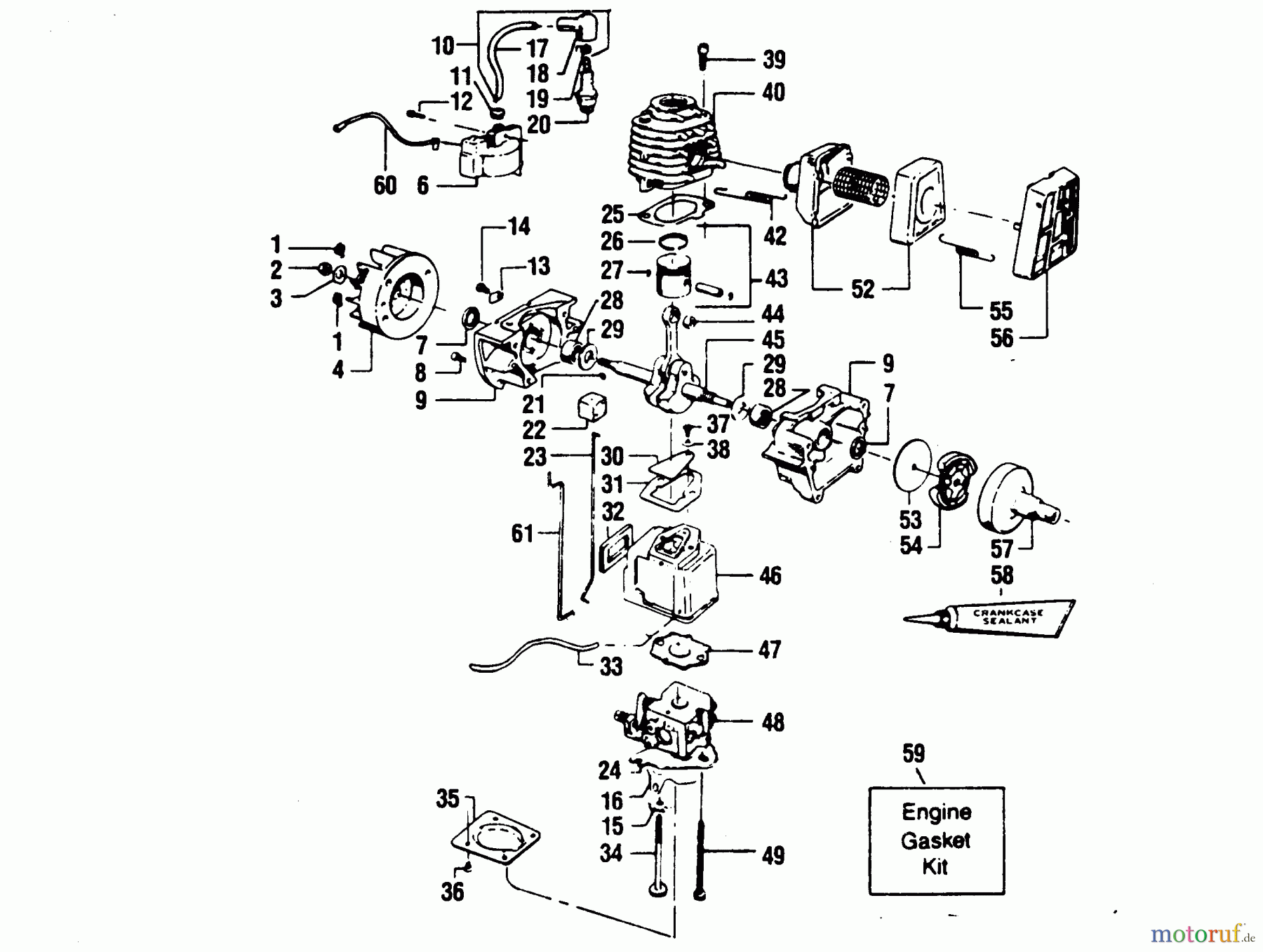 Poulan / Weed Eater Motorsensen, Trimmer XR-88 - Weed Eater String Trimmer POWER UNIT