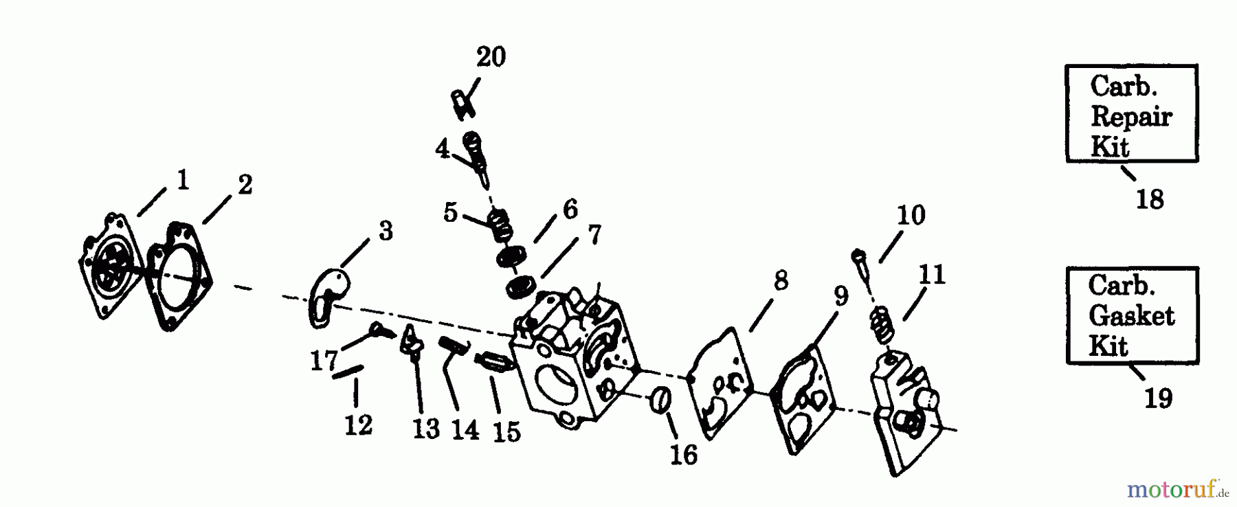 Poulan / Weed Eater Motorsensen, Trimmer XT 90 - Weed Eater String Trimmer Carburetor Assembly (Part 2)