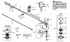 Poulan / Weed Eater XT100 - Weed Eater String Trimmer Ersatzteile CUTTING HEAD & DRIVE SHAFT ASSEMBLIES
