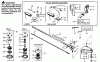 Poulan / Weed Eater XT125TR - Weed Eater String Trimmer Ersatzteile CUTTING HEAD & DRIVE SHAFT ASSEMBLY