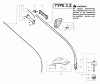 Poulan / Weed Eater XT200 (Type 3) - Weed Eater String Trimmer Ersatzteile Handle, Chassis & Bar Assembly Type 2 & 3