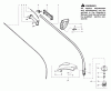 Poulan / Weed Eater XT25 - Weed Eater String Trimmer Ersatzteile Handle, Chassis & Bar Assembly