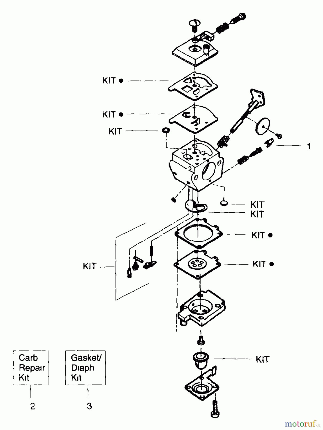 Poulan / Weed Eater Motorsensen, Trimmer XT65 - Weed Eater String Trimmer Carburetor Assembly Kit
