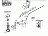 Poulan / Weed Eater YP120A - Weed Eater String Trimmer Ersatzteile CUTTING HEAD & DRIVE SHAFT
