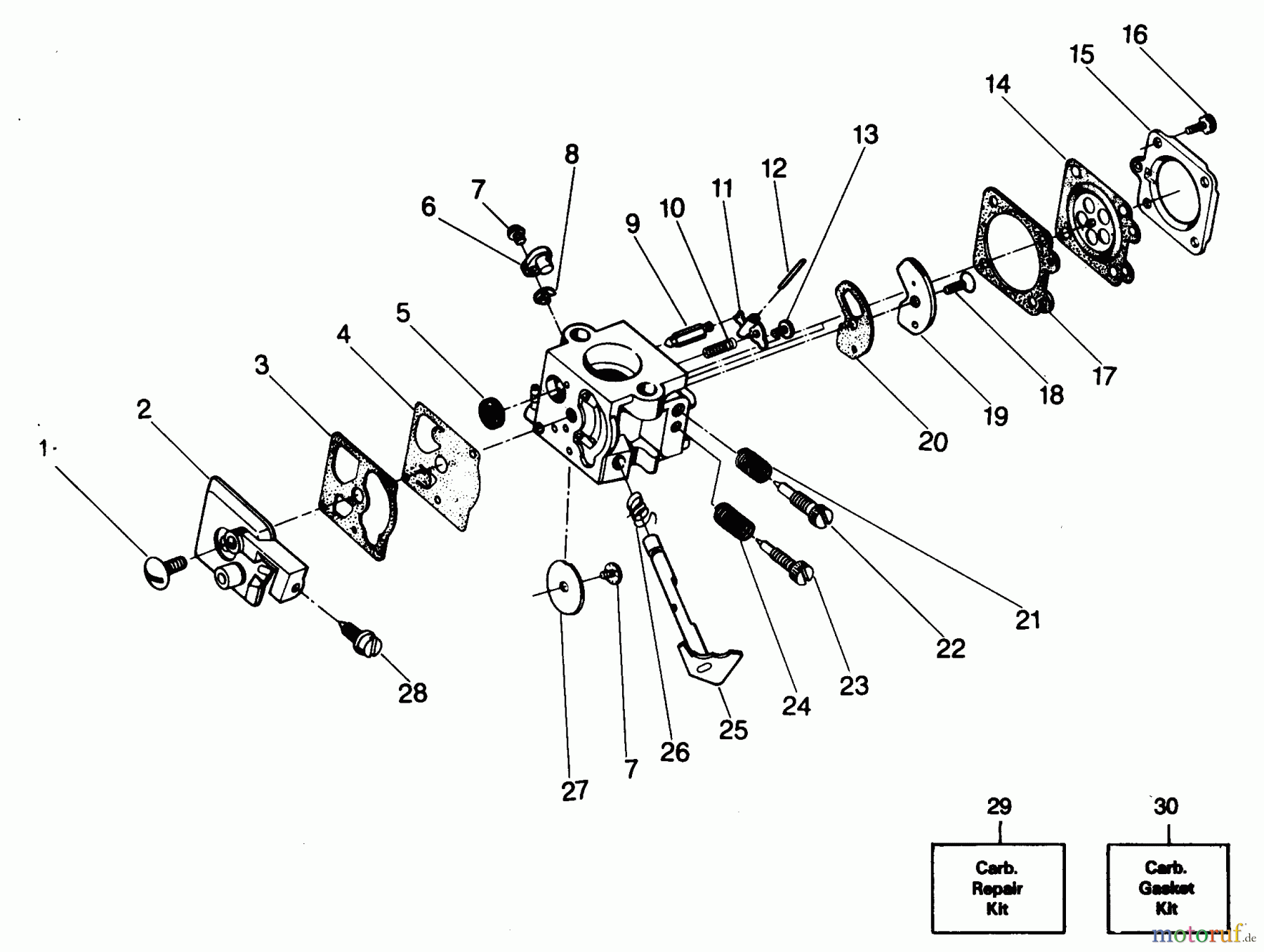 Poulan / Weed Eater Motorsensen, Trimmer YP140 - Weed Eater String Trimmer CARBURETOR ASSEMBLY
