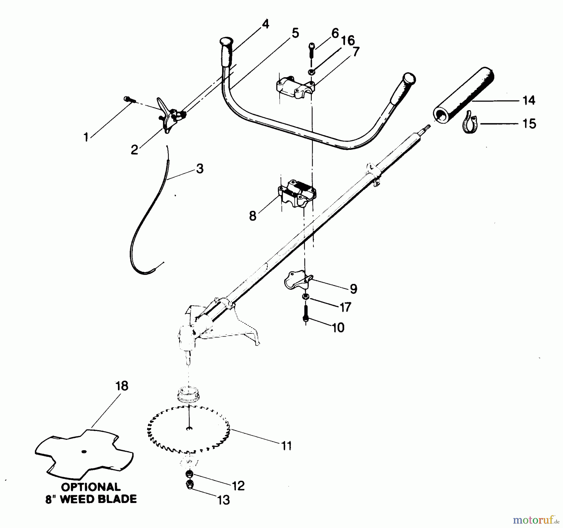 Poulan / Weed Eater Motorsensen, Trimmer YP140 - Weed Eater String Trimmer OPTIONAL BRUSH BLADE ADAPTOR KIT