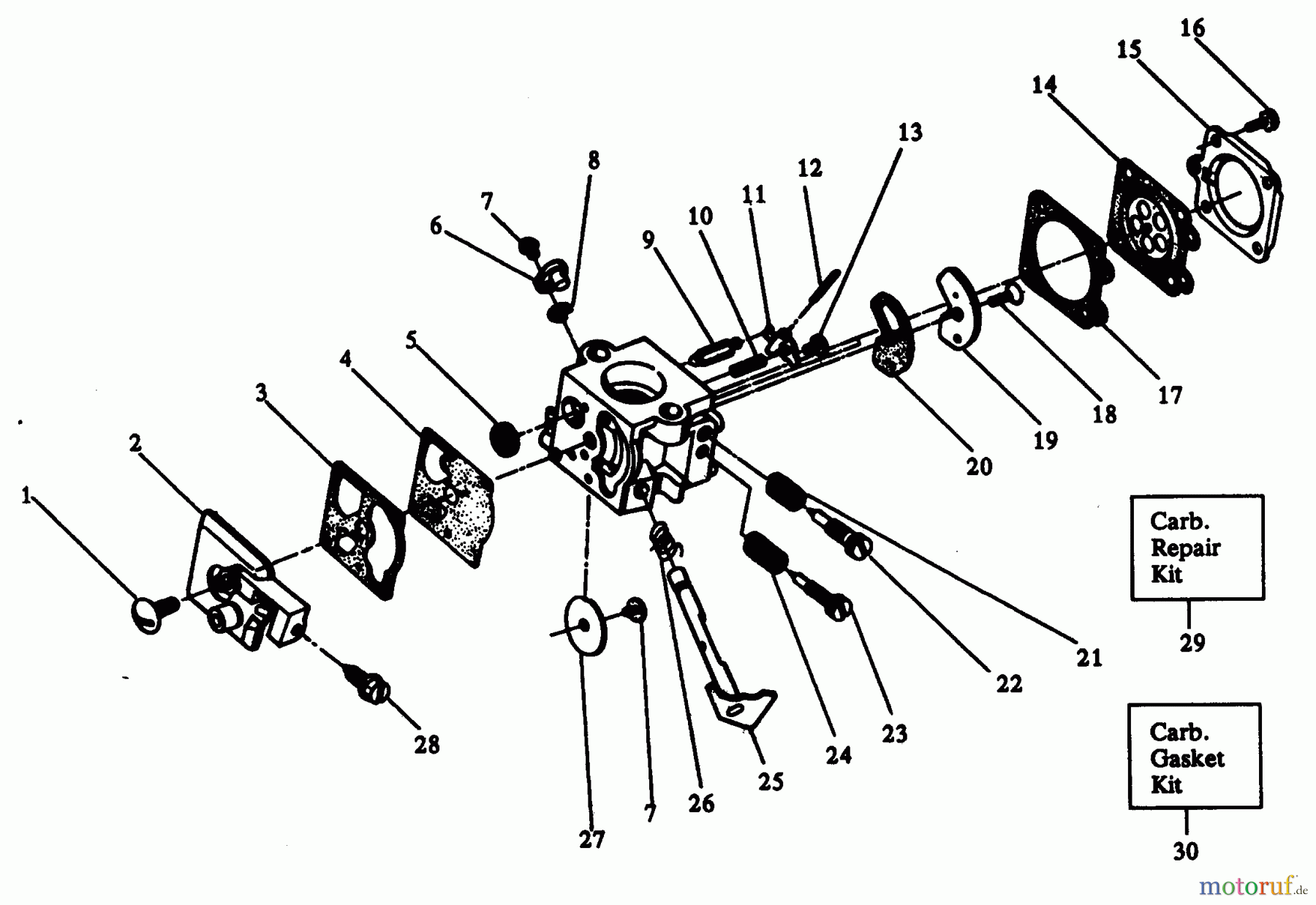 Poulan / Weed Eater Motorsensen, Trimmer YP145 - Weed Eater String Trimmer CARBURETOR BREAKDOWN