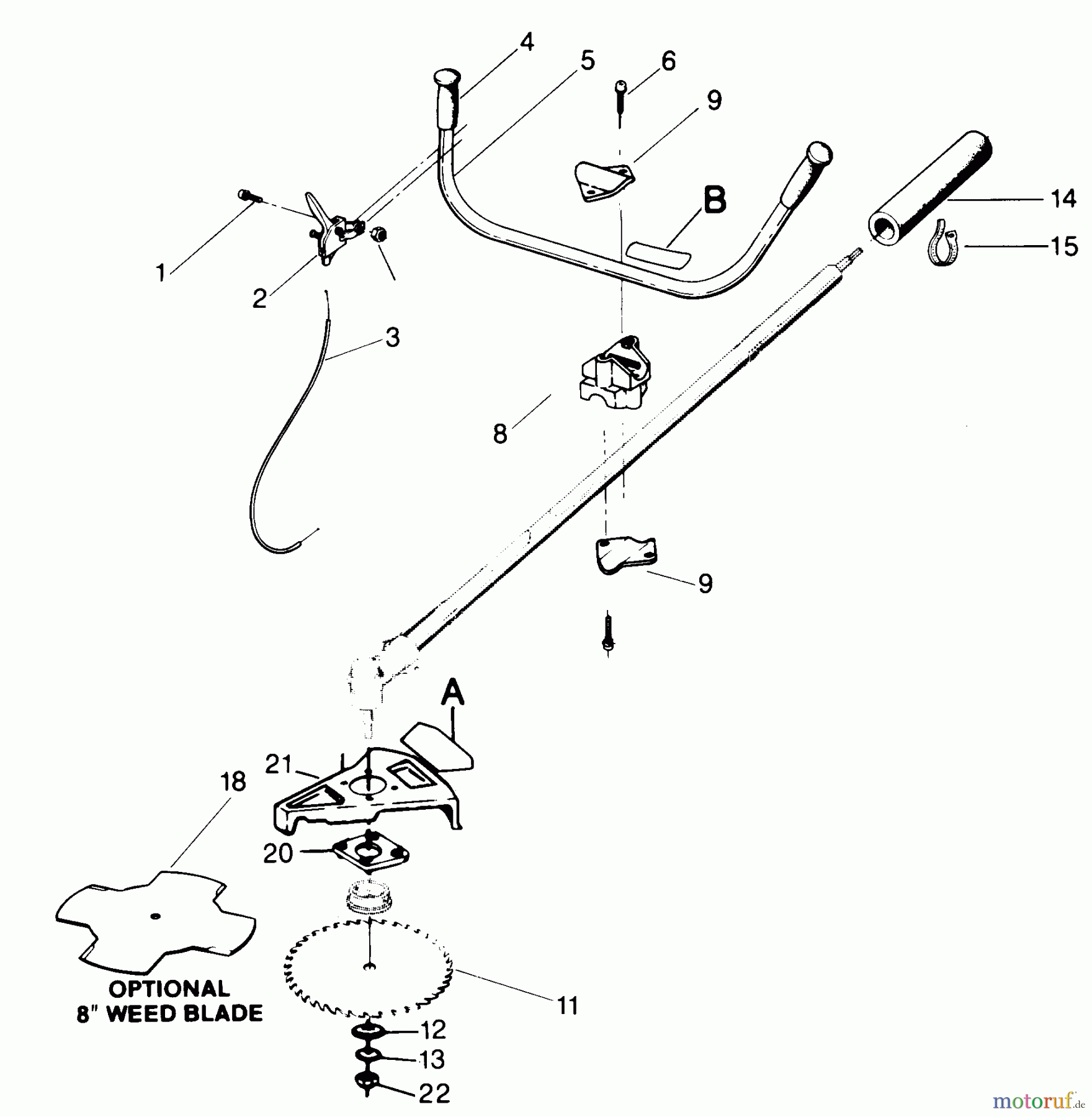 Poulan / Weed Eater Motorsensen, Trimmer YP150 - Weed Eater String Trimmer OPTI0NAL BRUSH BLADE ADAPTOR KIT