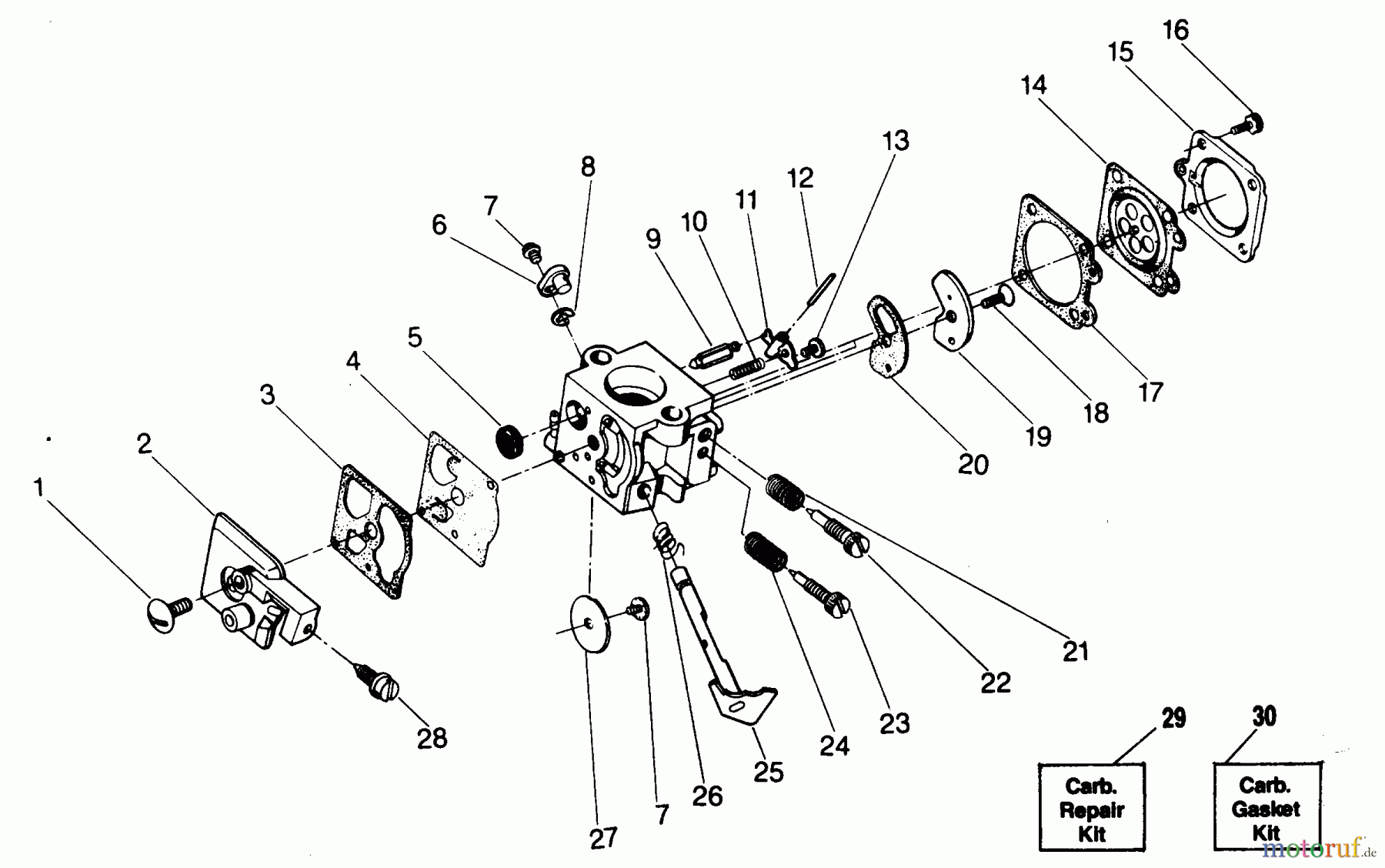 Poulan / Weed Eater Motorsensen, Trimmer YP160 - Weed Eater String Trimmer CARBURETOR BREAKDOWN