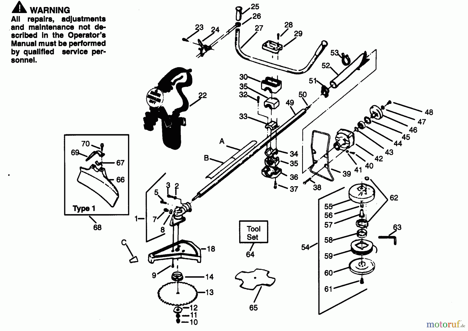 Poulan / Weed Eater Motorsensen, Trimmer XR-200 - Weed Eater String Trimmer CUTTING HEAD & DRIVE SHAFT ASSEMBLIES