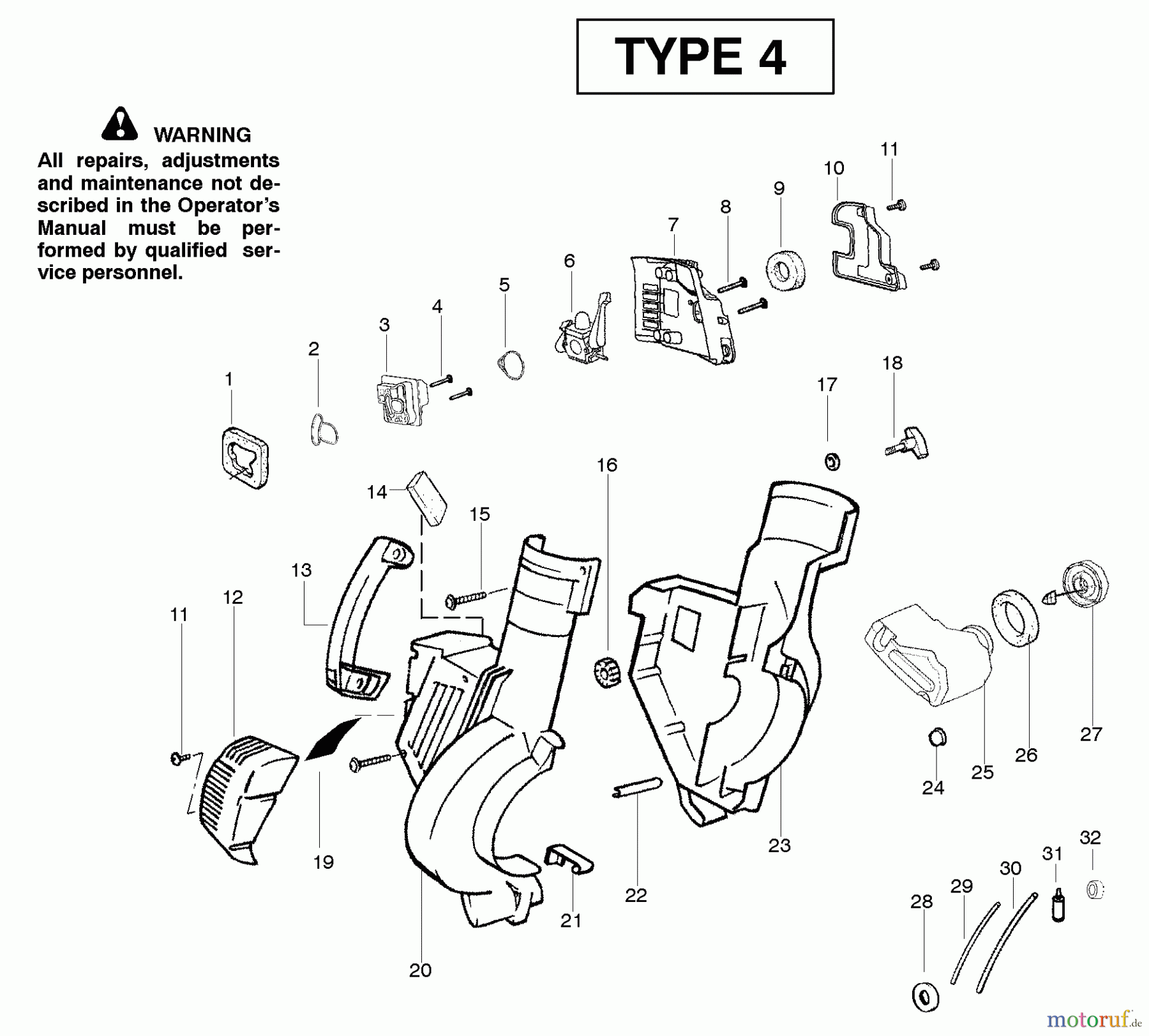 Poulan / Weed Eater Bläser / Sauger / Häcksler / Mulchgeräte WT200LE (Type 4) - Weed Eater Wildthing Blower Housing Type 4
