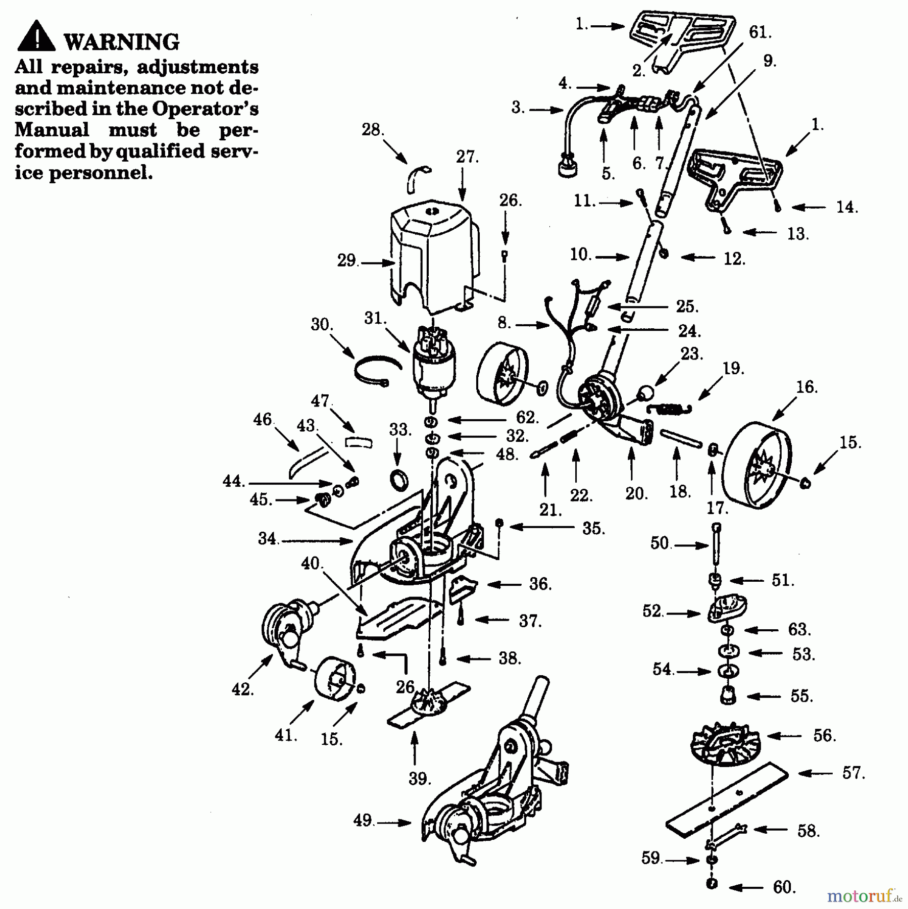  Poulan / Weed Eater Kantenschneider 9080E - Poulan Task Force Electric Edger EDGER ASSEMBLY