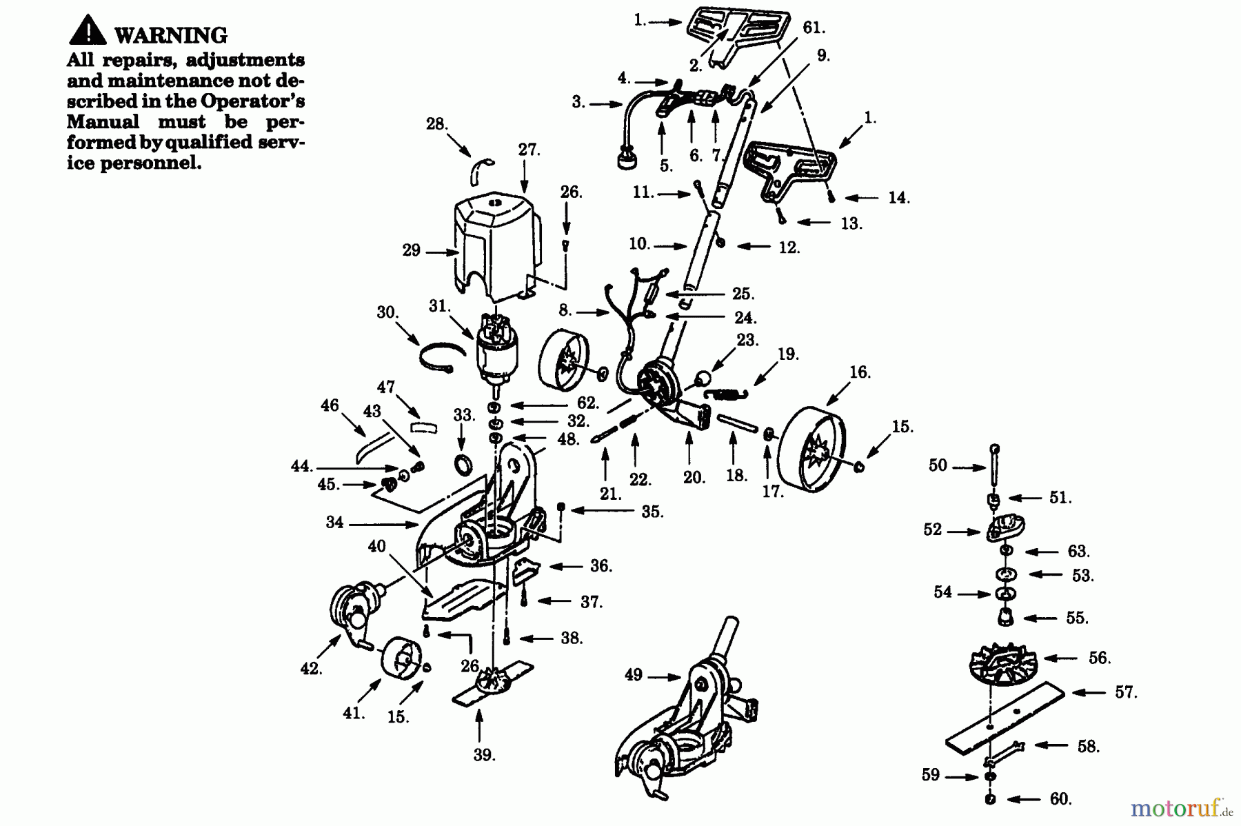 Poulan / Weed Eater Kantenschneider 1250 - Paramount Electric Edger EDGER ASSEMBLY