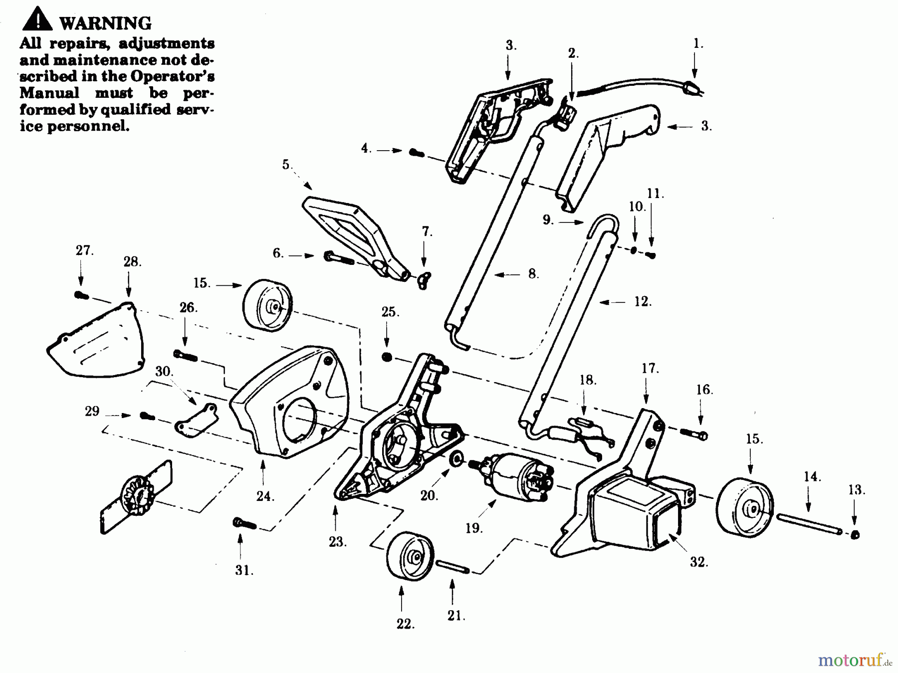 Poulan / Weed Eater Kantenschneider 950-00 - Paramount Electric Edger EDGER ASSEMBLY