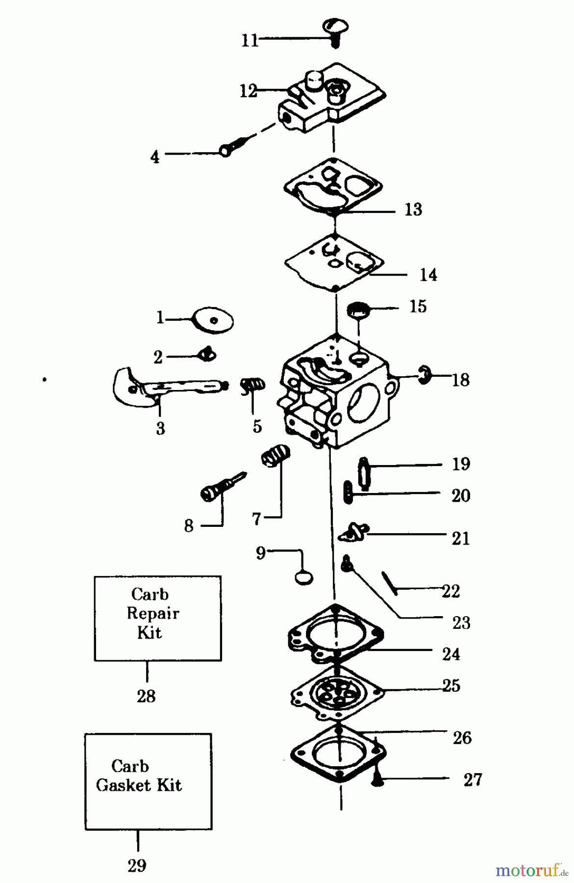 Poulan / Weed Eater Kantenschneider 960 - Paramount Electric Edger CARBURETOR