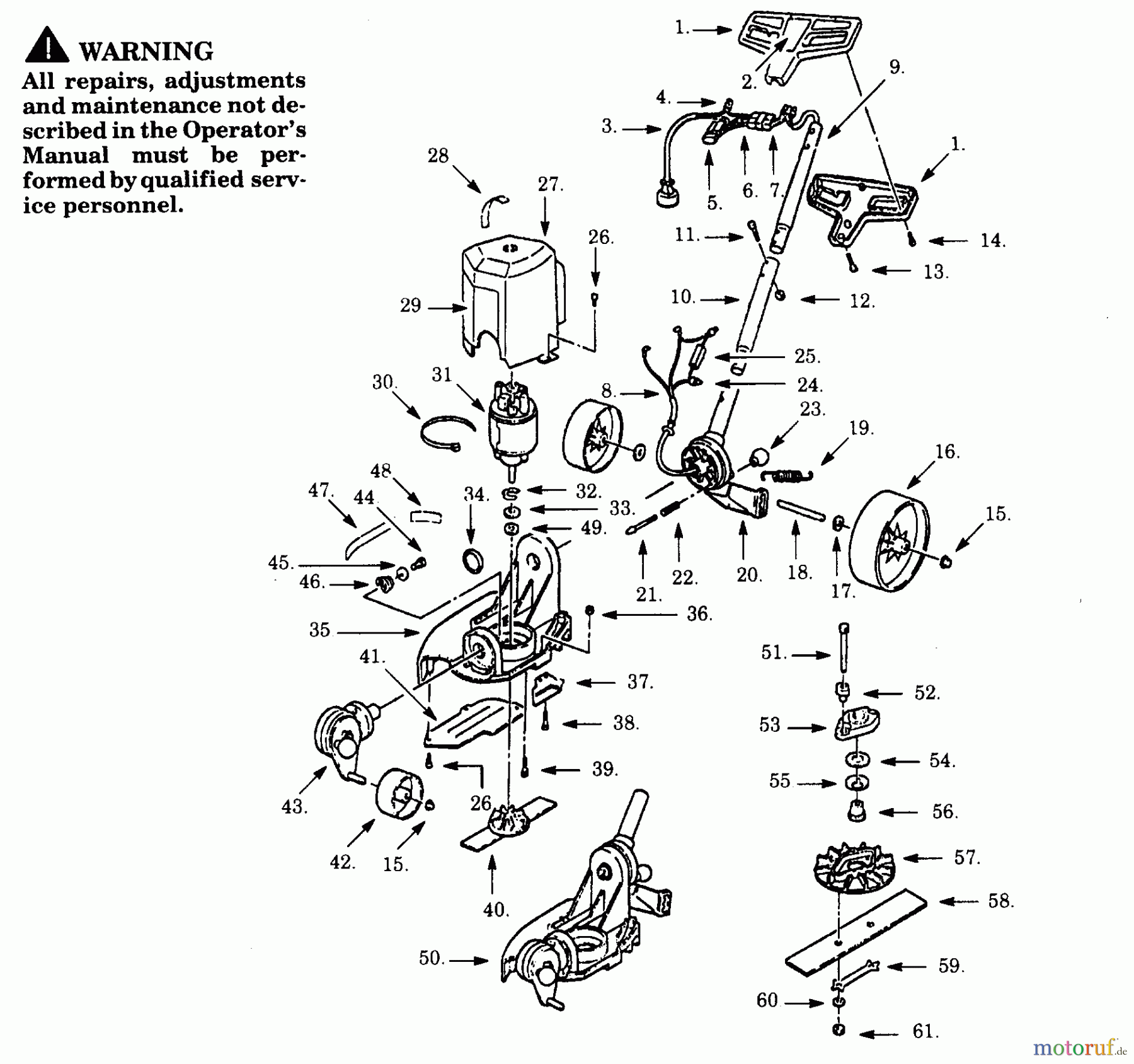 Poulan / Weed Eater Kantenschneider 980-01 - Paramount Electric Edger EDGER ASSEMBLY
