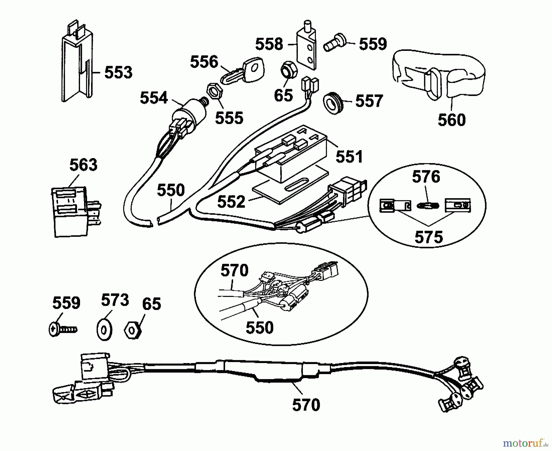 Wolf-Garten Scooter SV 4 6155000 Serie B (2001) Kabelbaum für SV