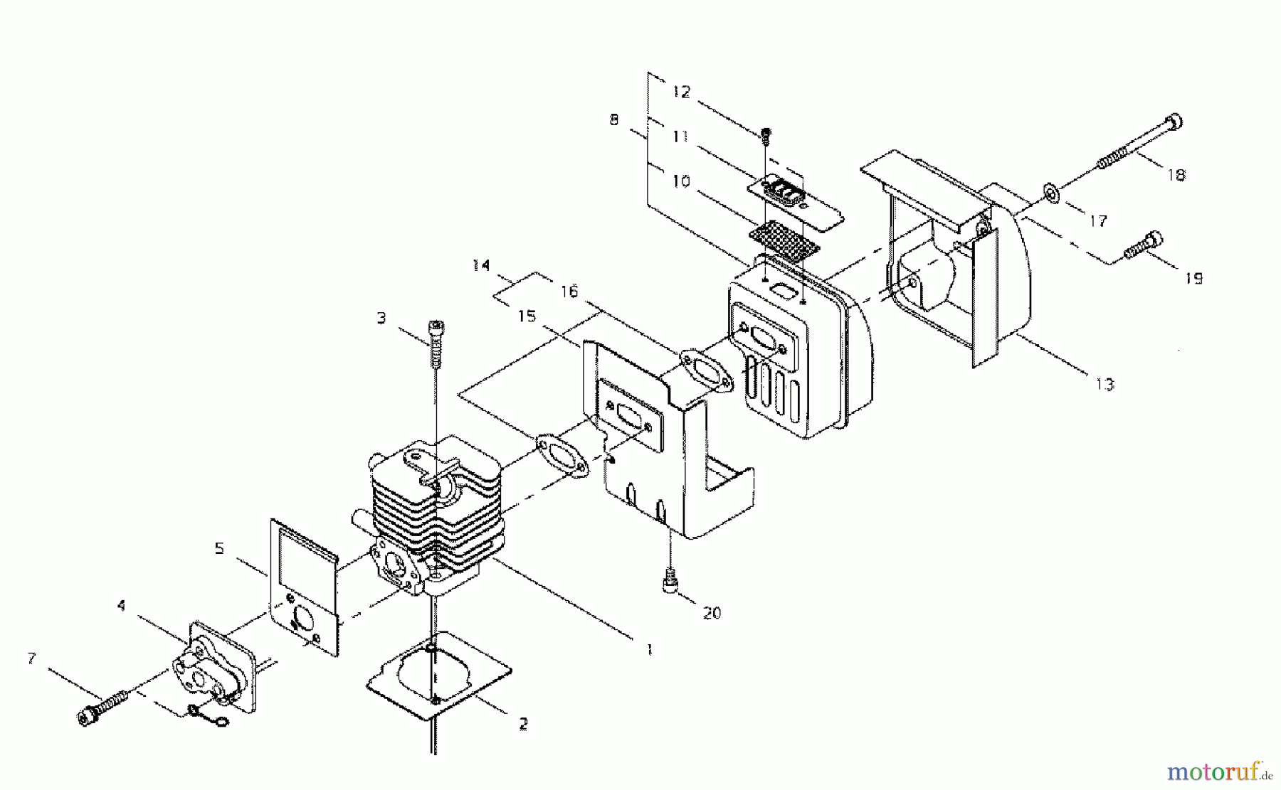 Shindaiwa Heckenscheren AHS231 - Shindaiwa Articulating Hedge Trimmer Cylinder, Muffler