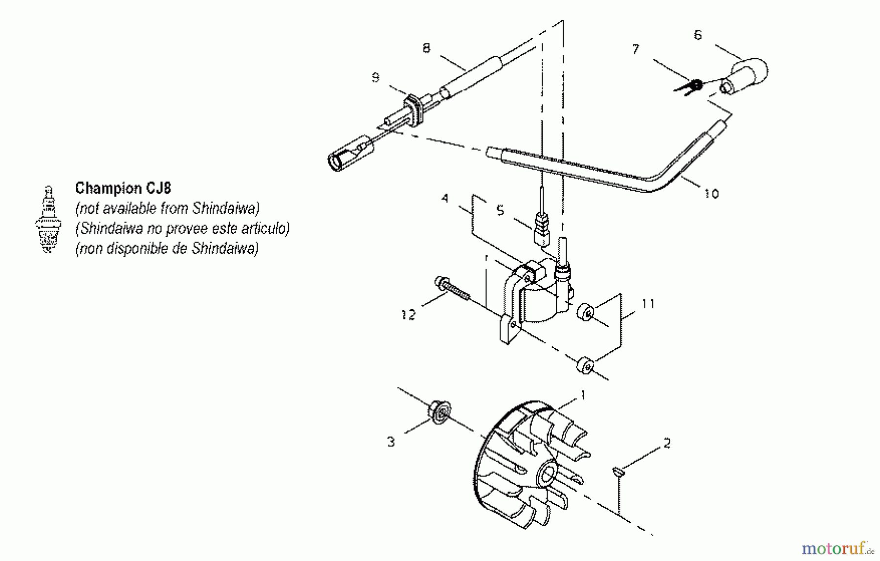 Shindaiwa Heckenscheren AHS231 - Shindaiwa Articulating Hedge Trimmer Flywheel, Ignition